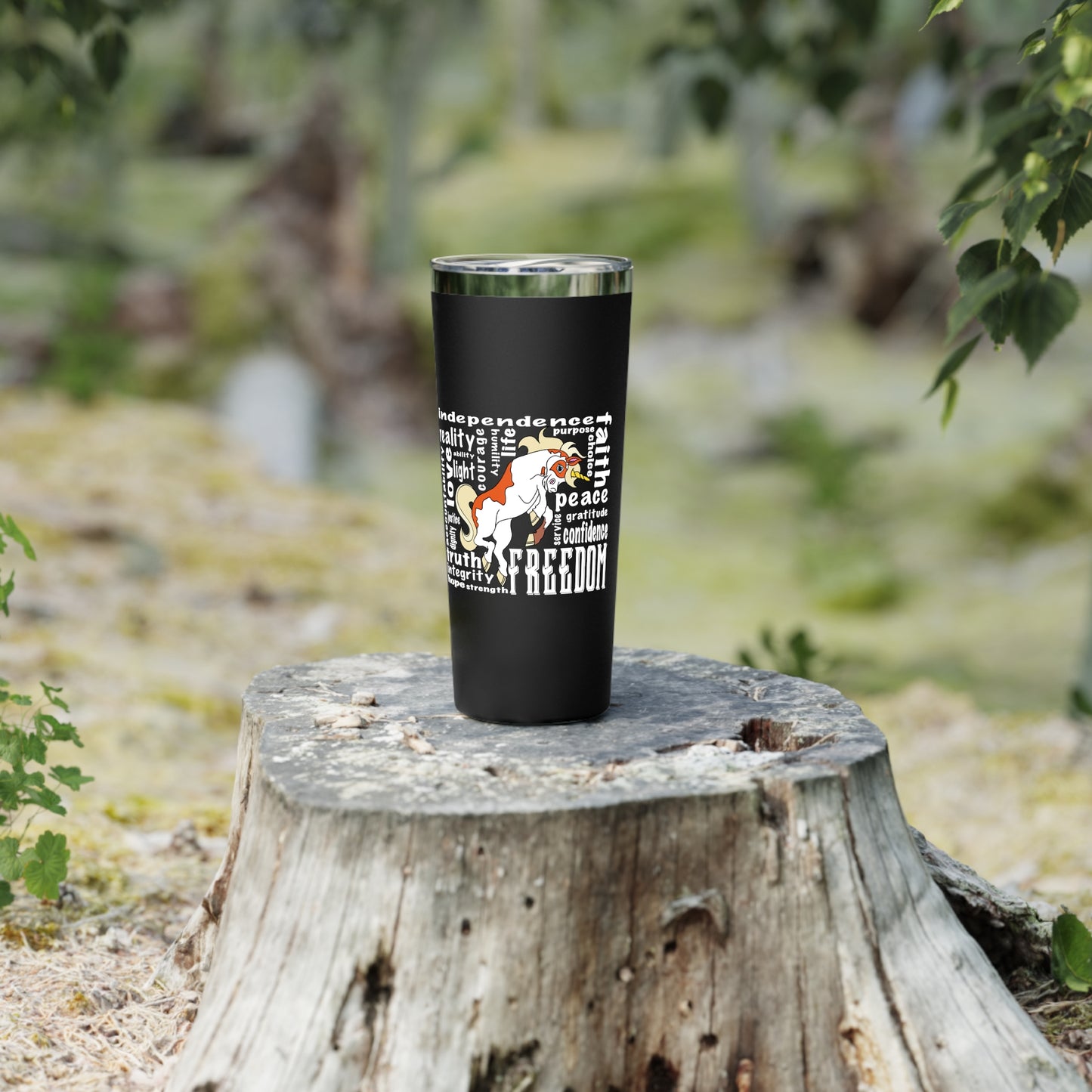 Unicorn Freedom Tumbler - 22oz Copper Insulated Mug, Gift for Unicorn Lovers, Travel Cup, Perfect for Independence Day, Fun Summer Accessory
