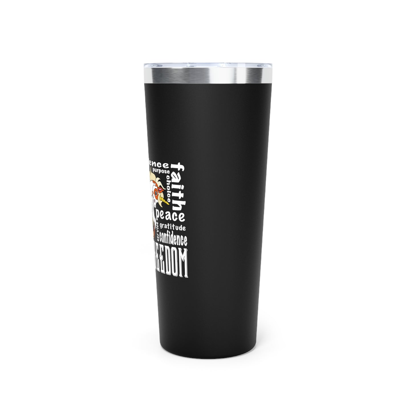 Unicorn Freedom Tumbler - 22oz Copper Insulated Mug, Gift for Unicorn Lovers, Travel Cup, Perfect for Independence Day, Fun Summer Accessory