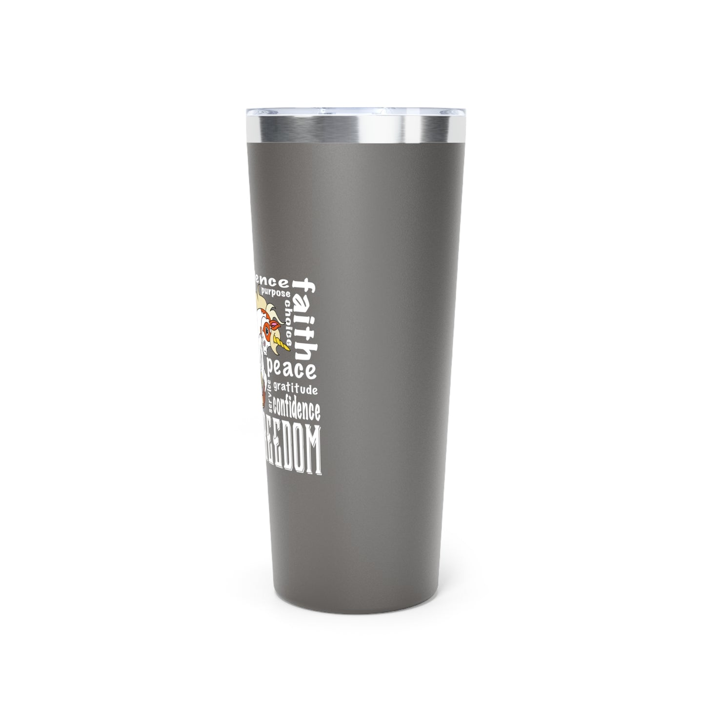 Unicorn Freedom Tumbler - 22oz Copper Insulated Mug, Gift for Unicorn Lovers, Travel Cup, Perfect for Independence Day, Fun Summer Accessory