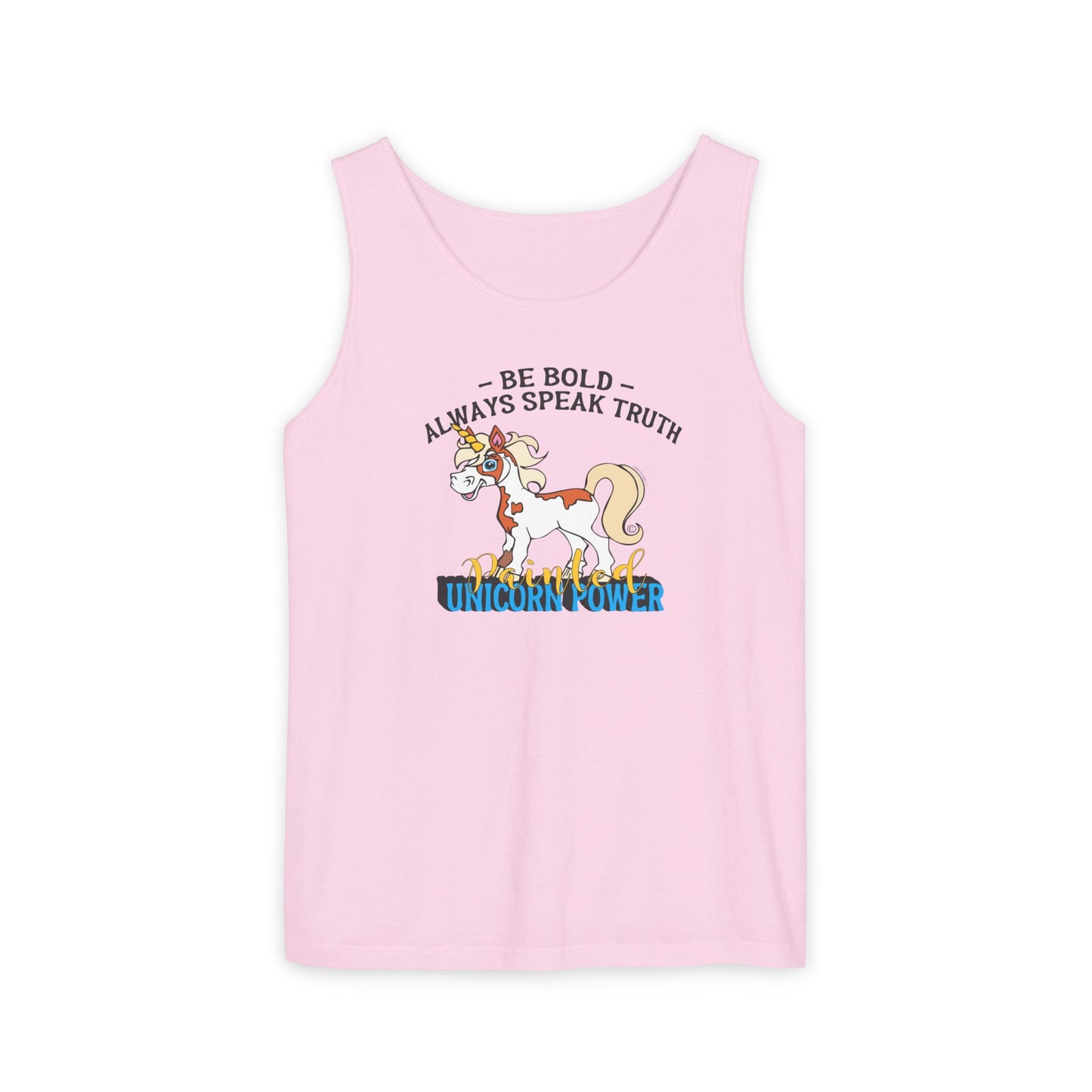 Whimsical Unicorn Power Tank Top, Fun Summer Tee, Bold Statement Top, Gift for Unicorn Lovers, Inspirational Crew