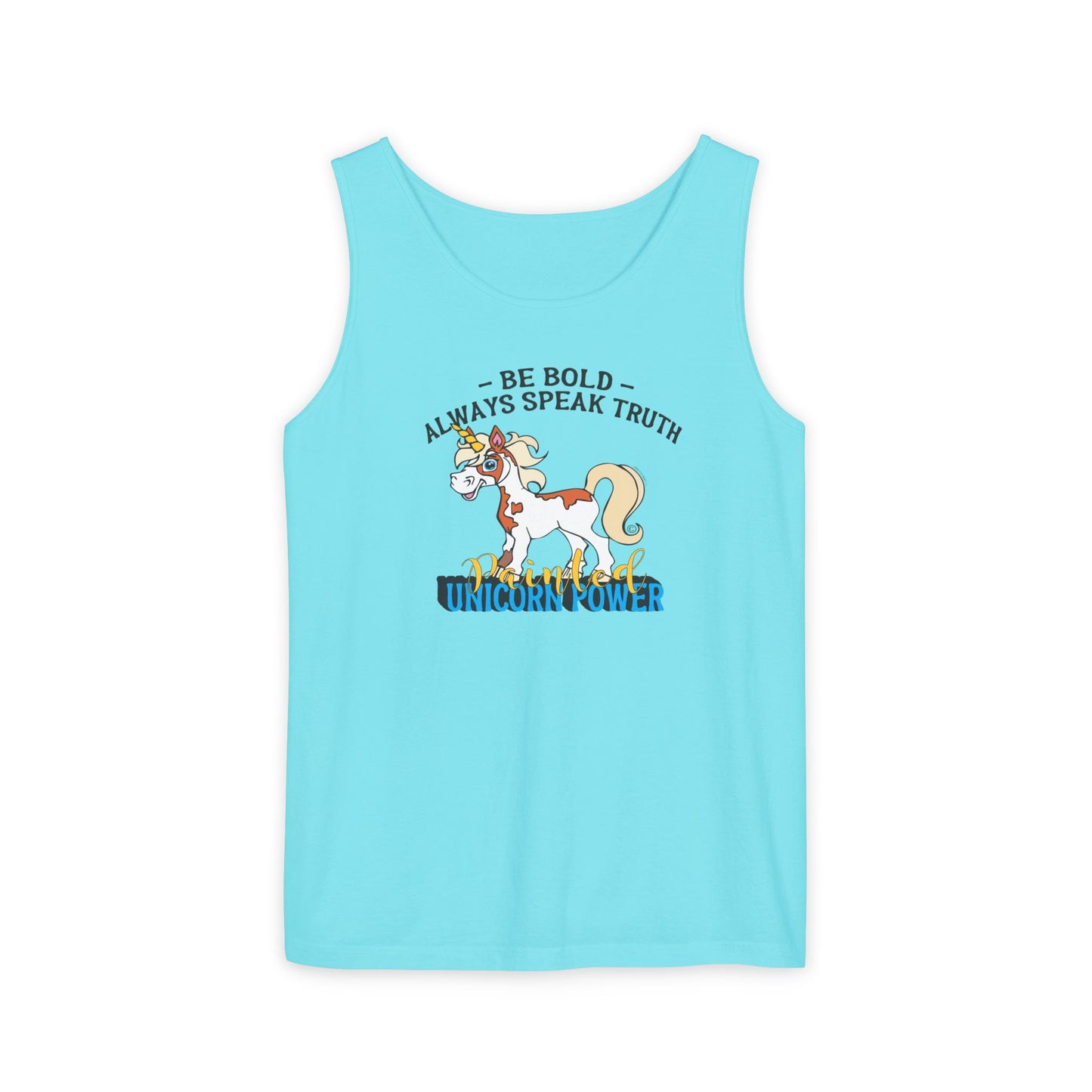 Whimsical Unicorn Power Tank Top, Fun Summer Tee, Bold Statement Top, Gift for Unicorn Lovers, Inspirational Crew