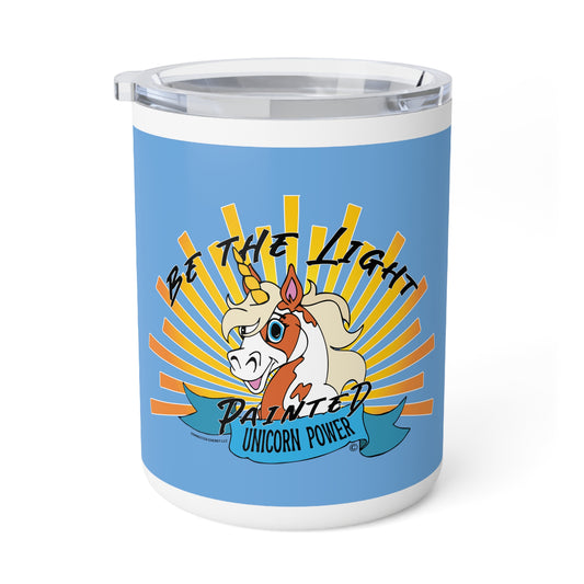 Empowering Unicorn Insulated Coffee Mug, Colorful Motivational Mug, Unicorn Lover Gift, 10oz Drinkware, Be The Light Mug, Cute Office Mug
